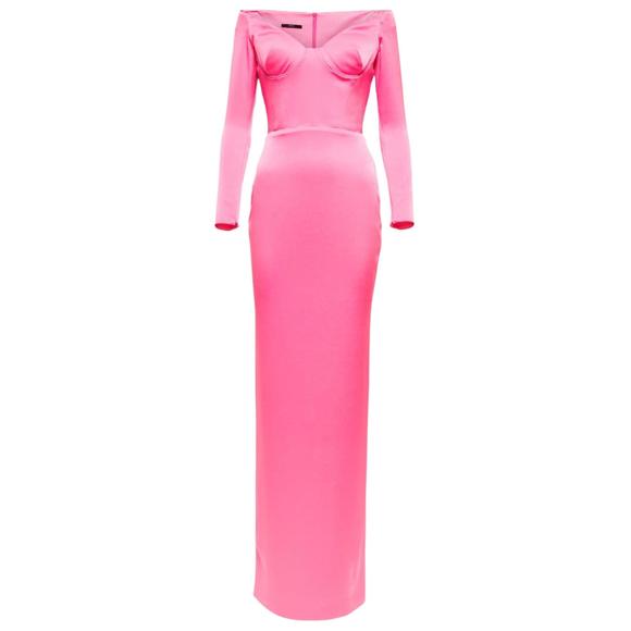 Alex Perry Dresses & Skirts - Alex Perry - Lane Satin Crepe Off Shoulder  Gown - AU 12